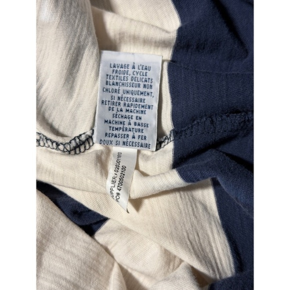 Polo Ralph Lauren Striped T-Shirt Dress M Navy White Cotton Nautical Pocket - Picture 7 of 10